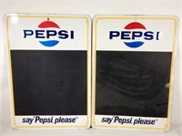 (2) Stout Lite Pepsi Chalk Board Signs