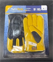 2 Pair of work gloves size XL new in package, leat