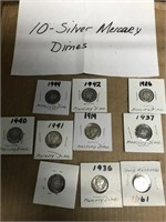 10- SILVER MERCURY DIMES