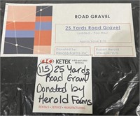 25 Yards Road Gravel, Loaded - You Haul (Approx..