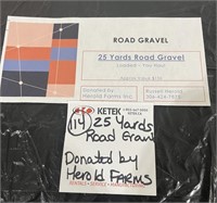 25 Yards Road Gravel, Loaded - You Haul (Approx..