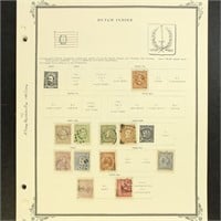 Dutch Indies Stamps Mint Hinged and Used on pages