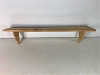 Wood Wall Mount Shelf, 34in Wide X 7in