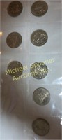 LOT OF  EIGHT $1 COINS AND EIGHT 1968 QUARTERS