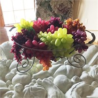 Wire Basket with Grapes