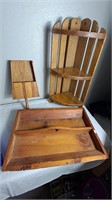 Wood Shelving and Platter
