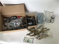 Misc Hardware Lot - Casters, Cabinet Pulls Etc.