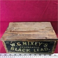 W.G. Nixey's Black Lead Wooden Crate (Antique)