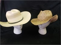 2) hats western hat is Resistol