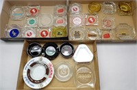 30 Glass Ashtrays: 2 from Mazon, IL