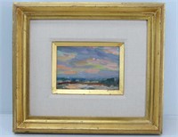 Original Oil Painting" Winter Sky" By R. Moore