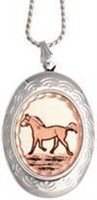 Copper Reflections Oval 1.5" Locket - Standing Ho