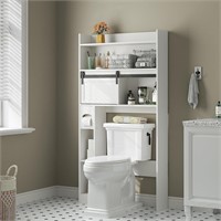 (READ)Furniture 6-Tier Toilet Storage  White