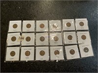 18 old wheat pennies