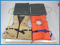 BOATING ITEMS- 2 LIFE JACKETS-ONE NEW-TWO