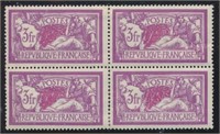 FRANCE #129 BLOCK OF 4 MINT FINE-VF H/NH