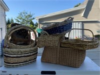Large Assortment Woven Baskets
