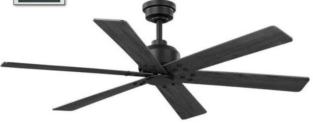 Cortaine 54 In. Matte Black Ceiling Fan