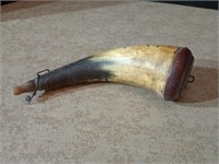 Antique black powder horn