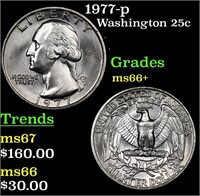 1977-p Washington Quarter 25c Grades GEM++ Unc