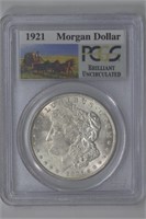 1921 Morgan Silver Dollar PCGS BU