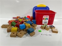Vtg Wooden Cube Toys