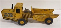Gravel Truck tin toy, 9" L x 3" W