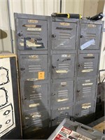 Steel locker set grey 6' tall