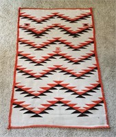 Antique Navajo Rug  Flying Geese Late 19th Century