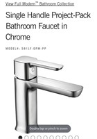 Modern Lavatory Faucet-Chrome 581LF-PP