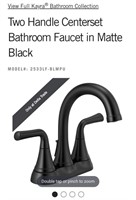 Kayra Lavatory Faucet-Matte Black 2533LF-BLMPU