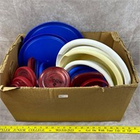 Box Lot of Plastic Lidded Mixing Bowls