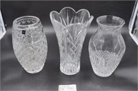 Laurie Gates Lead Crystal, vases Cut glass