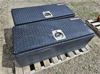 (2) Aluminum Weather Guard Truck Side Boxes