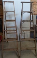 Werner 6' Wooden A-Frame Ladder & Sears Wood Step