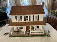 Handcrafted costume doll house w furniture &
