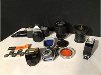 Vintage Pentax,Hoya Camera & Accessories Lot -