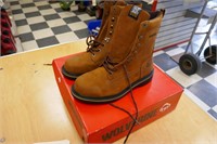 NEW WOLVERINE-FOSTER SIZE 9M WORK BOOTS-8"TALL