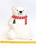 Coca Cola polar bear w/Coke bottle cookie jar,