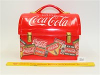 Coca Cola red lunchbox cookie jar by Gibson 2005