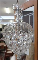 Vintage crystal basket form chandelier