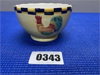 Ceramic Rooster Bowl 5" Round