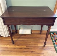 Antique solid wood fold up writing desk 31” x 32”