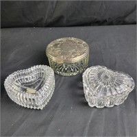 Glass and Crystal Trinket Boxes