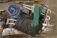 Pallet of Crutches, Animal Carrier, Vehicle Floor