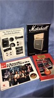 2 Marshall amp books, fender classic moments