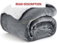 Bedsure Fleece Blanket - Grey  50x60 Inches