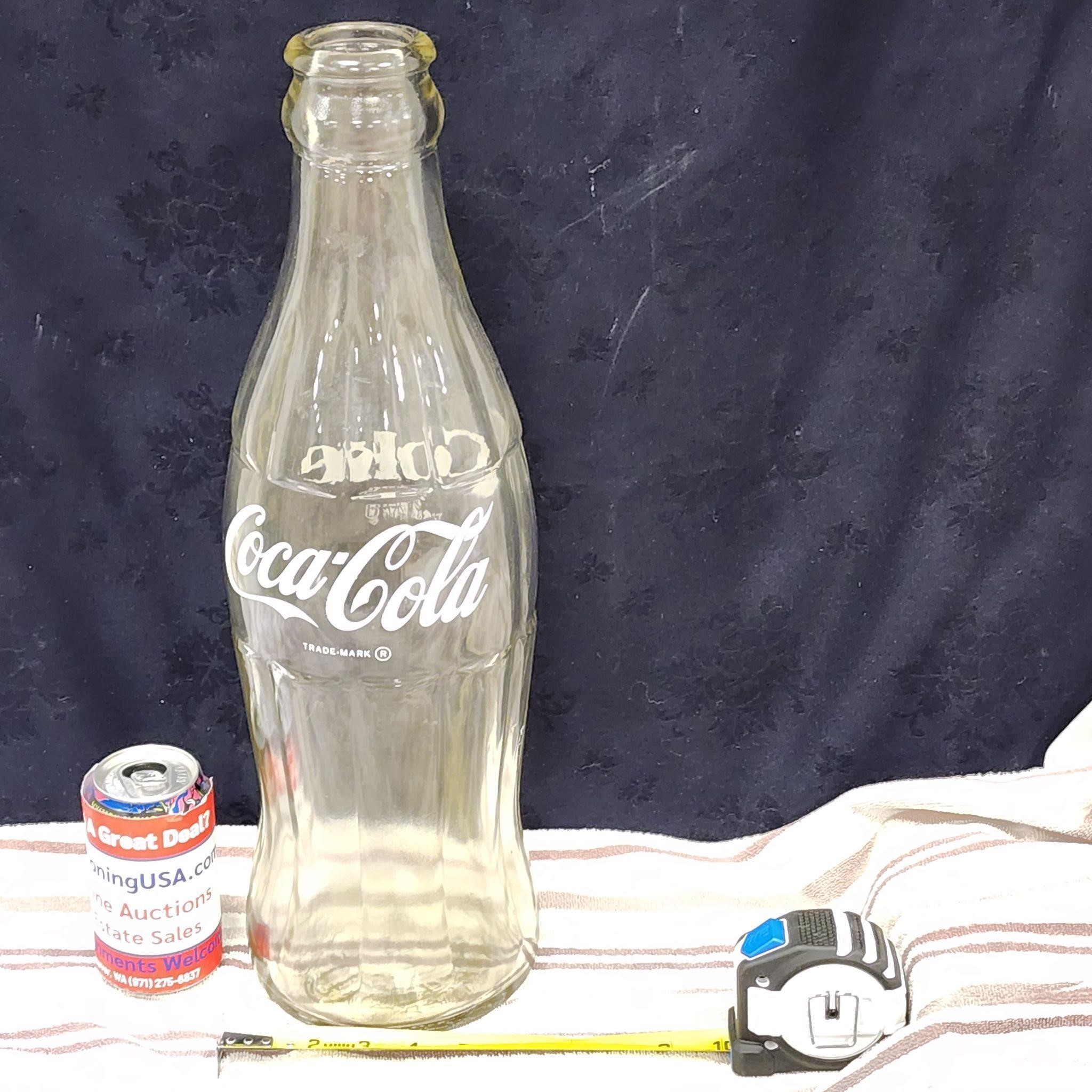 Vintage 1968 Giant Glass Coca-Cola Bottle Bank