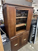 VINTAGE GLASS FRONT CHINA CABINET