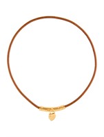 18k Gold-pl Hermes Heart Necklace